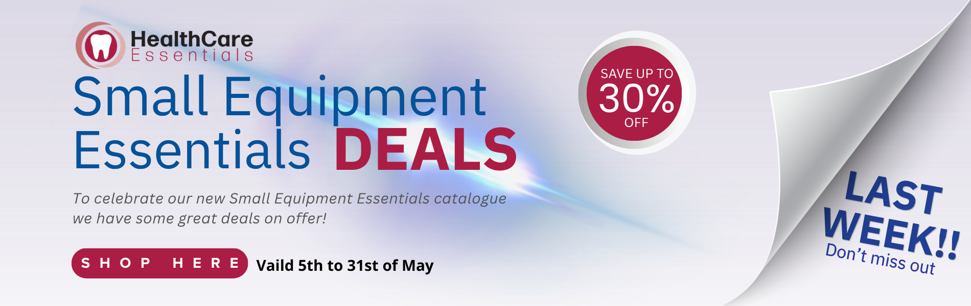 Small Equipment Deals LAST WEEK banner